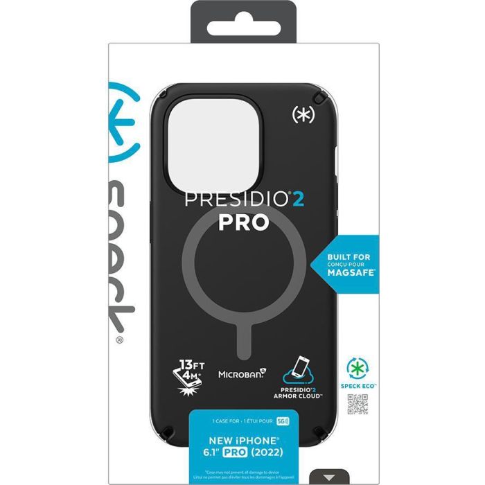 Speck Presidio 2 Pro + Ms for iPhone 14 Pro (Black/Black/White) 9 Speck Presidio 2 Pro + Ms for iPhone 14 Pro (Black/Black/White) 9