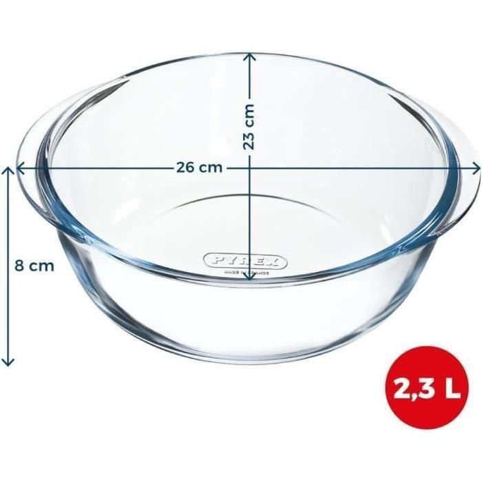 Fuente Redonda Vidrio Airfryer Pyrex® 26 cm -2,3 L 3 Fuente Redonda Vidrio Airfryer Pyrex® 26 cm -2,3 L 3