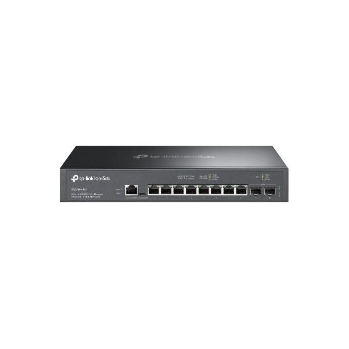 TP-Link Omada SG3210X-M2 Switch Gestionado L2+ 8 Puertos 2.5G Ethernet 2 Ranuras SFP+ 10G 80Gbit/s Montaje Rack 1U Negro