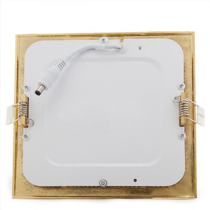 Placa LED 12W 1200Lm 2700ºK Cuadrada Dorado 50.000H [GL-CL-S12N-G-WW] 3