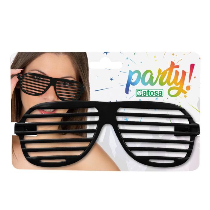 Gafas Rejilla Negro Carnaval Adulto 1