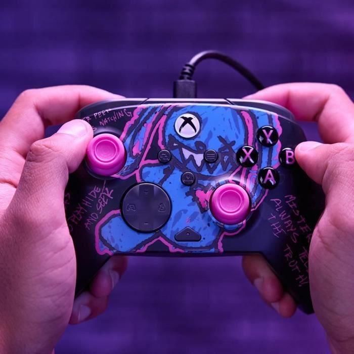 Mando con cable - Rematch GLOW - Xbox One y Series X|S - PDP - Diseño Minster Peeks - Negro 2 Mando con cable - Rematch GLOW - Xbox One y Series X|S - PDP - Diseño Minster Peeks - Negro 2