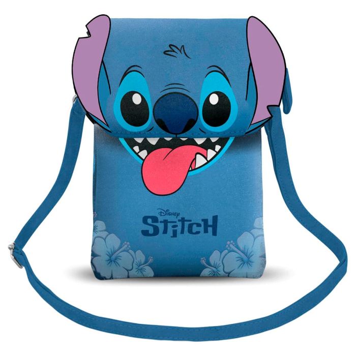 KARACTERMANIA Bolso funda Smartphone Disney Stitch - Pequeño (4x13x19cm) con bandolera ajustable