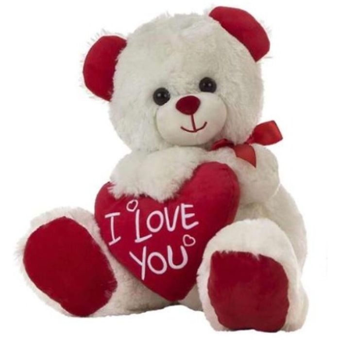 Peluche Oso Lat Corazón 28 Cm