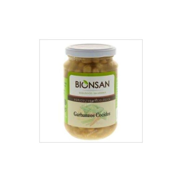 BIONSAN Garbanzos Pedrosillanos Cocidos Ecológicos 220g - Fuente de Proteínas y Fibra, Apto para Veganos