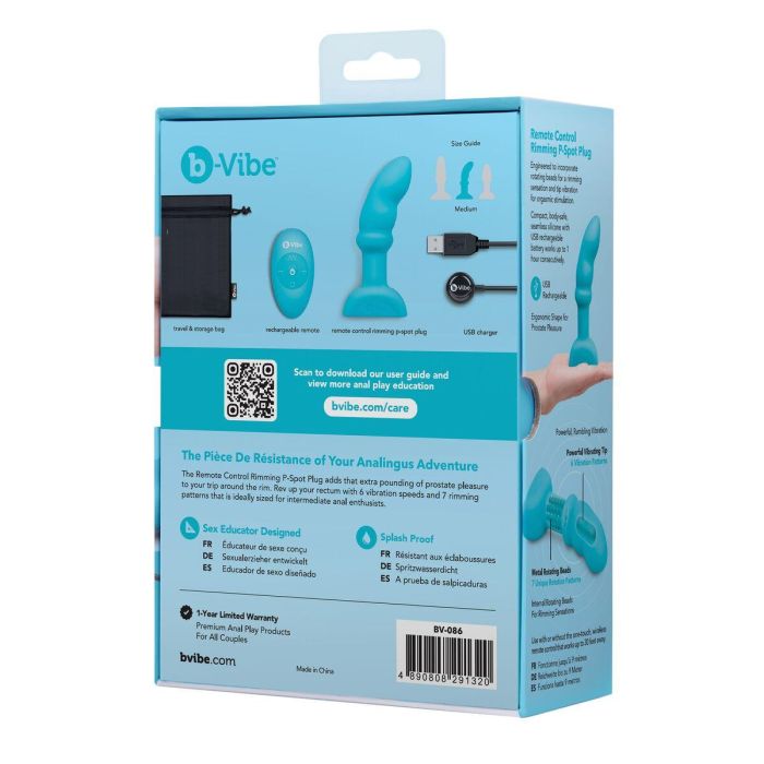 Vibrador anal B-Vibe Azul 6