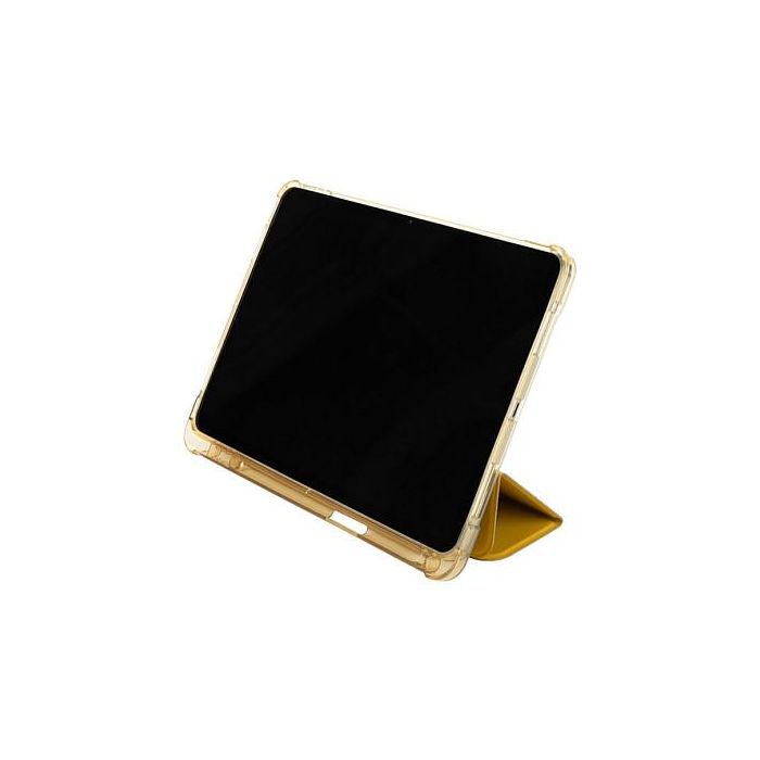 Tucano Funda Folio Satin para iPad Air 11 M2 (2024), 27.9 cm (11 Pulgadas), TPU, Amarillo Senfgelb, Modo Espera, Resistente a Golpes, Portaboligrafo, Modelo IPDA11M2ST-DY