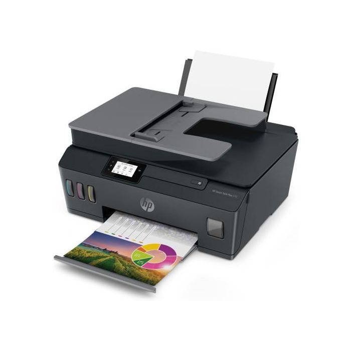 HP Smart Tank Plus 570 Impresora Multifunción Inalámbrica Color con Tanque de Tinta, A4, ADF, WiFi, 4800x1200 DPI, 11 ppm, Negro/Gris 1