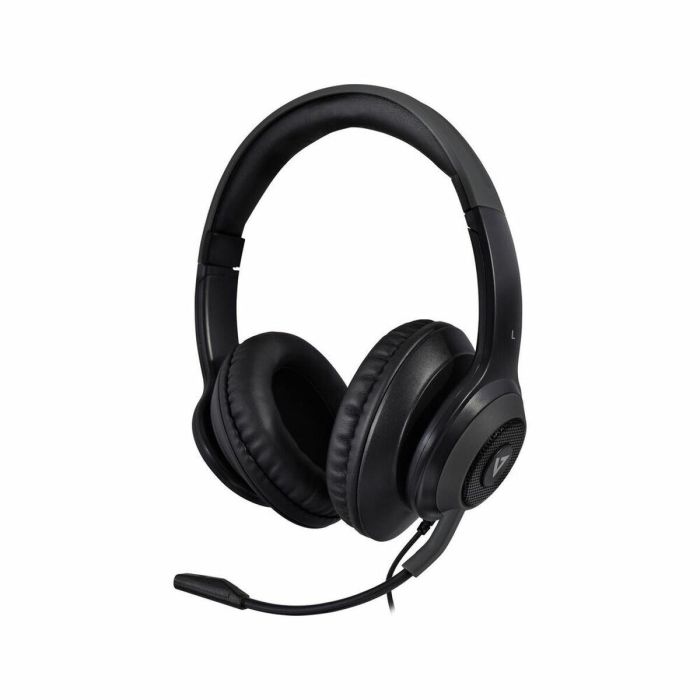 Auriculares con Micrófono V7 HC701 Negro Auriculares con Micrófono V7 HC701 Negro