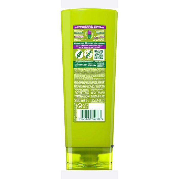 Garnier Fructis Nutri Rizos Acondicionador Antiencrespamiento para Cabello Rizado, Definición de Rizos, 250 ml