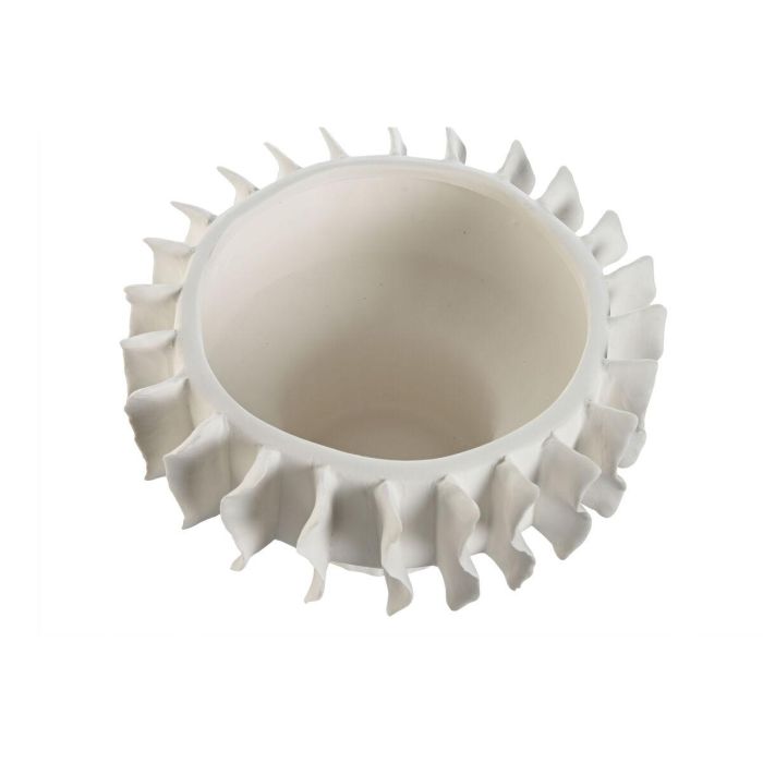 Centro de Mesa Home ESPRIT Blanco Ondas Moderno 22 x 22 x 14 cm 2 Centro de Mesa Home ESPRIT Blanco Ondas Moderno 22 x 22 x 14 cm 2