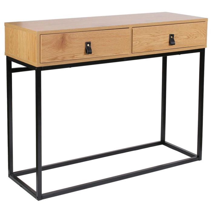 Home Deco Factory Consola de Madera y Metal con 2 Cajones, 100x35x80.5 cm - Colección Industriel 0 Home Deco Factory Consola de Madera y Metal con 2 Cajones, 100x35x80.5 cm - Colección Industriel 0