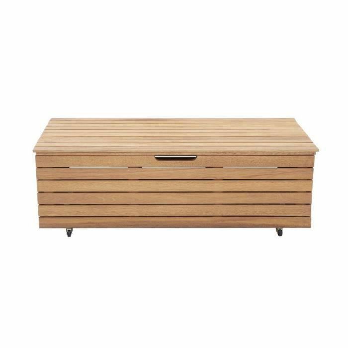 Cómoda de Jardín 190L en Madera de Eucalipto FSC con Ruedas - Efecto Teca - 48,5 x 109,5 x 37 cm 3