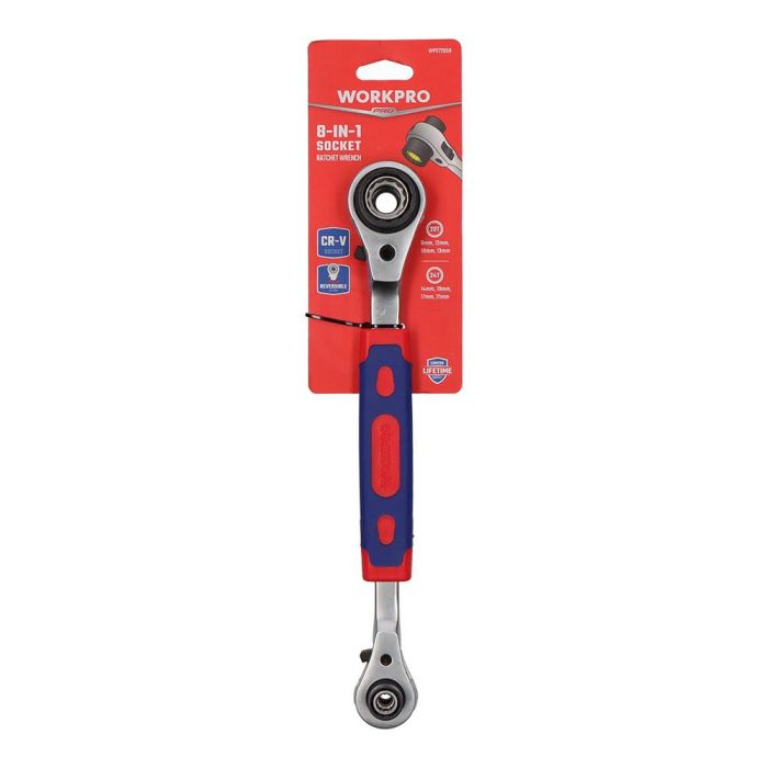 Llave carraca vaso múltiple 8en1, 8-10-12-13-14-17-19-21 mm 2 Llave carraca vaso múltiple 8en1, 8-10-12-13-14-17-19-21 mm 2