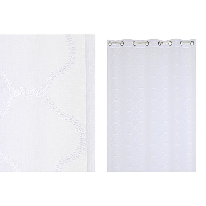 Cortina Basicos DKD Home Decor Blanco 260 x 260 x 140 cm