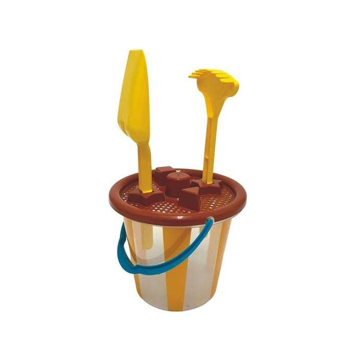 AVC Juego de Cubos de Playa con Pala, Rastrillo y Cedazo - Surtido de Colores - Modelos Surtidos AVC Juego de Cubos de Playa con Pala, Rastrillo y Cedazo - Surtido de Colores - Modelos Surtidos
