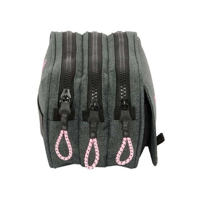 Portatodo Triple Kappa Silver pink Gris 21,5 x 10 x 8 cm 1 Portatodo Triple Kappa Silver pink Gris 21,5 x 10 x 8 cm 1