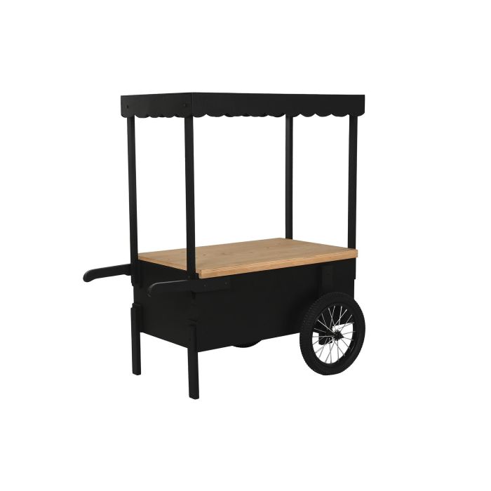 Carro Vintage DKD Home Decor Negro Natural 51 x 114.5 x 106.5 cm 1 Carro Vintage DKD Home Decor Negro Natural 51 x 114.5 x 106.5 cm 1