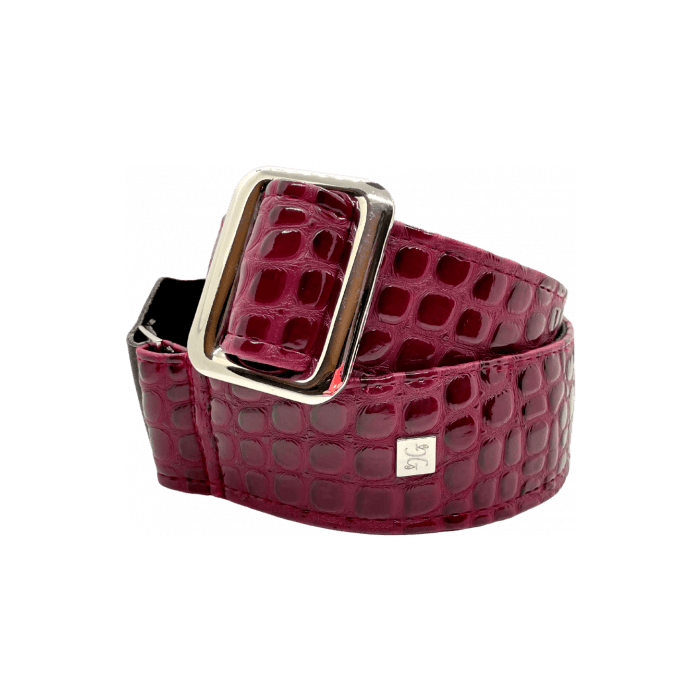 GETM Correa Guitarra Bajo Aussie Gator Burgundy Ajustable Hasta 165cm Polipiel Nailon Piel Color Burdeos Oscuro 1