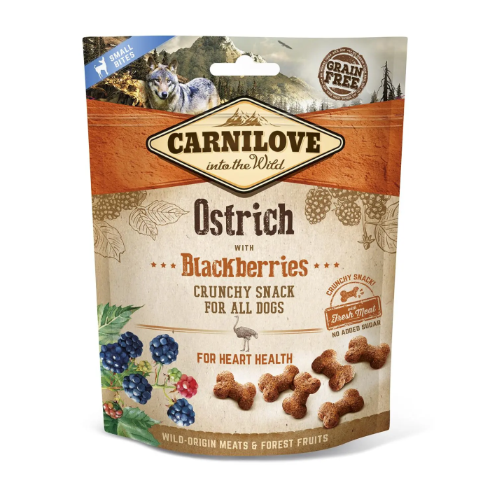 Carnilove Canine Crunchy Snack Avestruz Moras Caja 6x200 gr