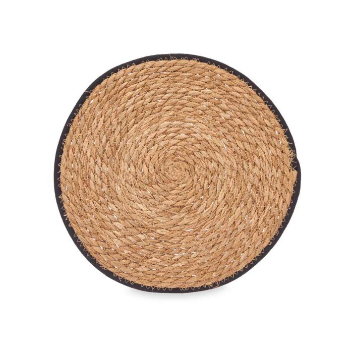 Salvamantel Esparto Borde Tela Negro 35Cm Kinvara (24 Unidades) 2 Salvamantel Esparto Borde Tela Negro 35Cm Kinvara (24 Unidades) 2