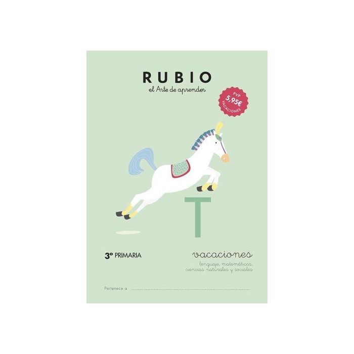 Cuaderno Rubio A4 Vacaciones 3º Primaria (7-8 Años) (Set de 5)
