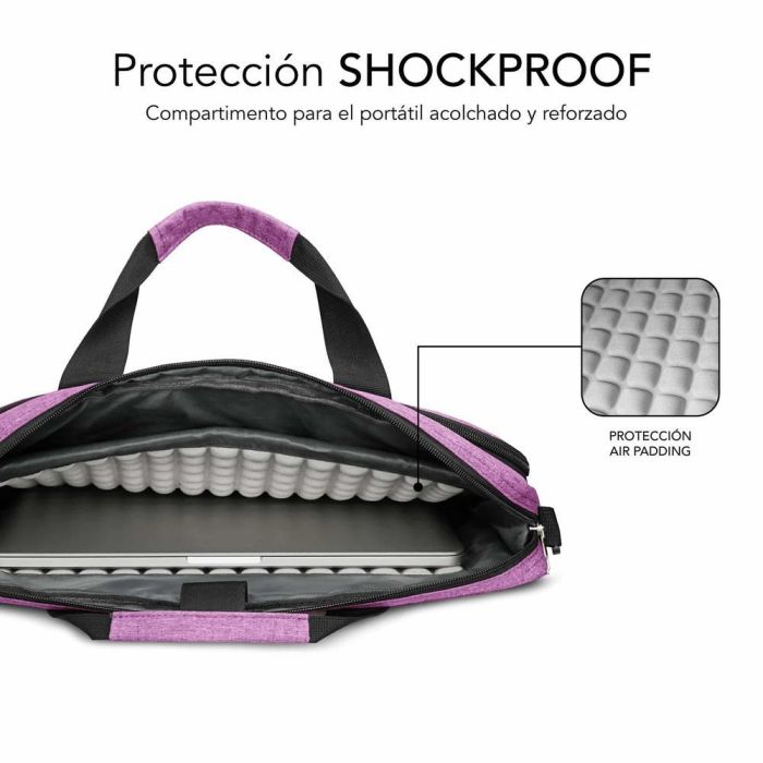 SUBBLIM Maletin Rosa para portatil de 15,6? con proteccion total Air Padding 2