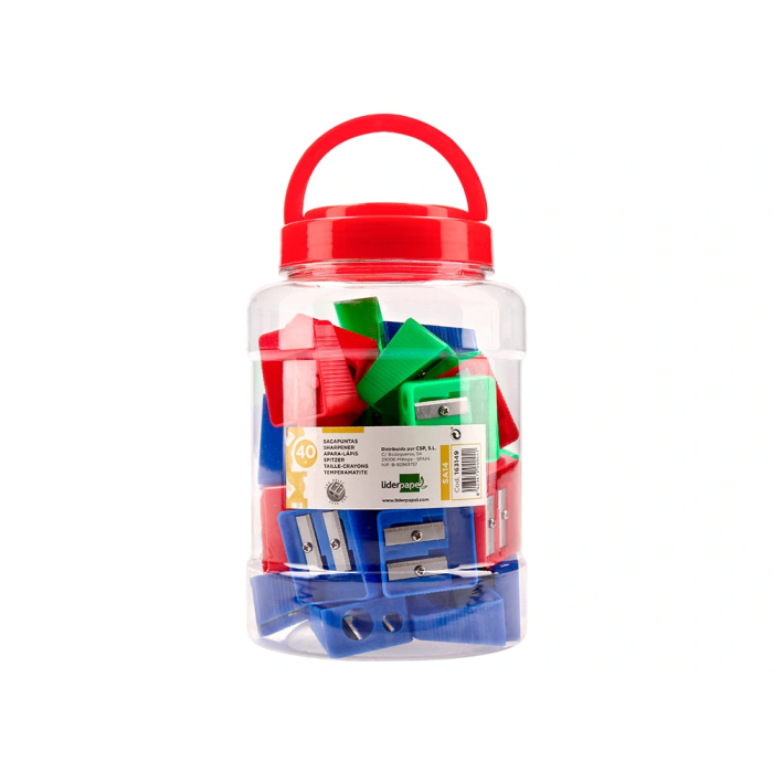 Liderpapel Sacapuntas Plástico 2 Usos Colores Surtidos 5