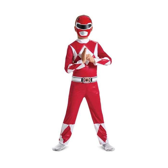 Disfraz hasbro power rangers mighty morphin rojo lujo t. 4-6 años Disfraz hasbro power rangers mighty morphin rojo lujo t. 4-6 años
