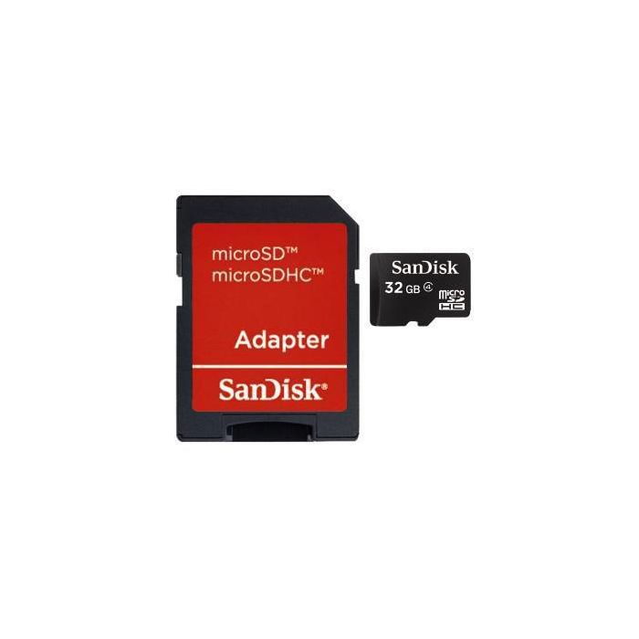 Tarjeta de Memoria Micro SD con Adaptador SanDisk SDSDQB-032G-B35 32 GB Tarjeta de Memoria Micro SD con Adaptador SanDisk SDSDQB-032G-B35 32 GB