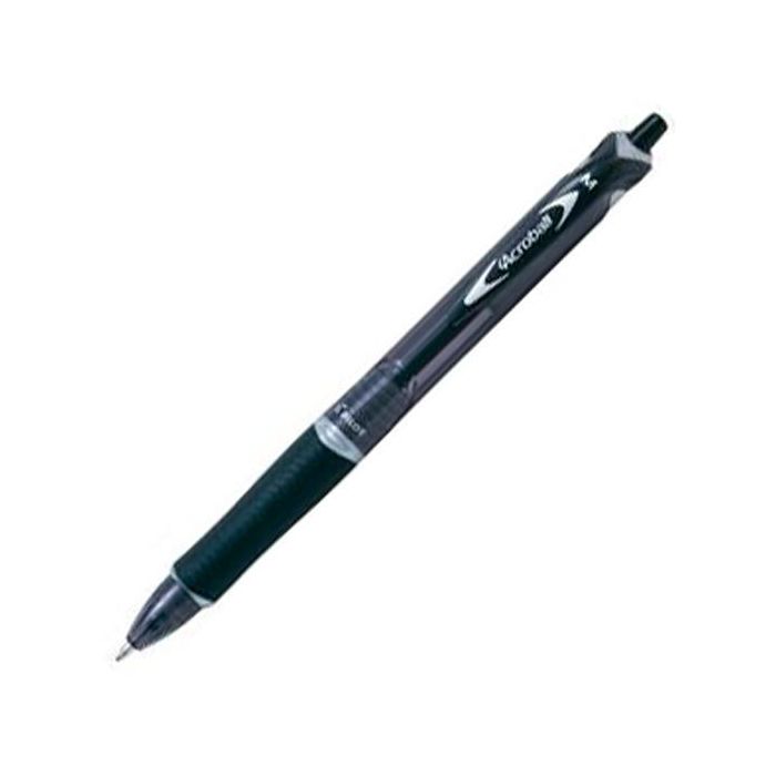 Pilot Bolígrafo Acroball Punta Media Retráctil Negro - Tinta Aceite Súper Deslizante, Grip Caucho, 10 Unidades (10 Unidades)