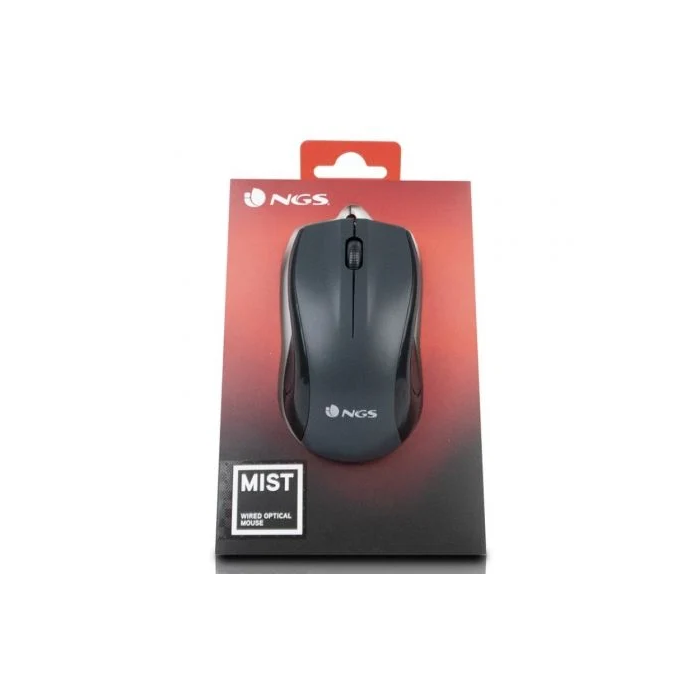 NGS MIST Ratón Óptico 800 DPI USB Negro