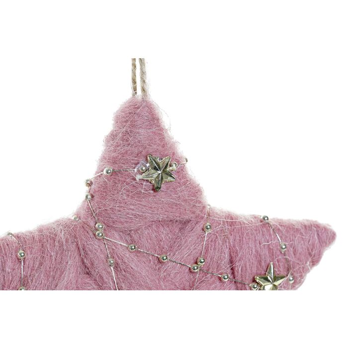 DKD Home Decor Decoración Colgante Navidad Fantasía Estrella Lana Blanco Rosa Palo Dorado 2.5x14x15 cm Surtido (6 Unidades) 2 DKD Home Decor Decoración Colgante Navidad Fantasía Estrella Lana Blanco Rosa Palo Dorado 2.5x14x15 cm Surtido (6 Unidades) 2