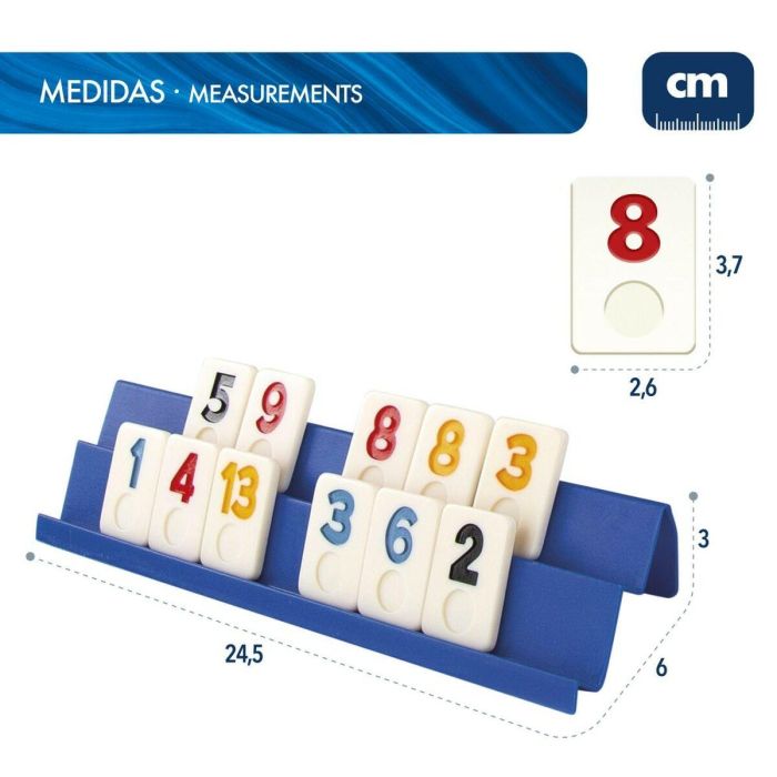 Juego de Mesa Colorbaby Rummi 24,5 x 3 x 6 cm (6 Unidades) (112 Piezas) 1 Juego de Mesa Colorbaby Rummi 24,5 x 3 x 6 cm (6 Unidades) (112 Piezas) 1