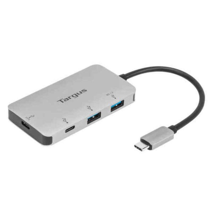 Targus ACH228 Plata, compatible con Thunderbolt 3 host, para Windows, MacOS y Chrome OS, con dimensiones de 85x45x10mm