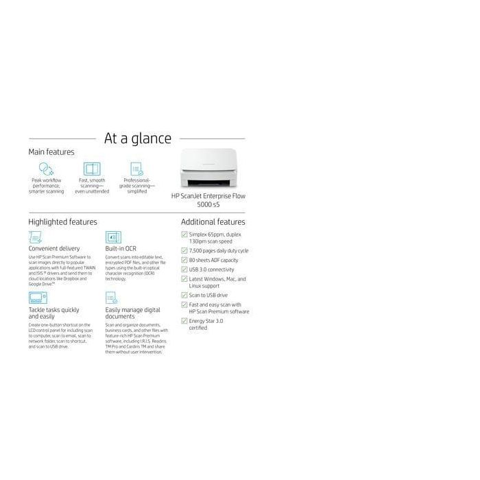 HP ScanJet Enterprise Flow 5000 s5 17 HP ScanJet Enterprise Flow 5000 s5 17