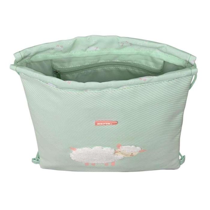 Bolsa Mochila con Cuerdas Safta Ovejita Verde (26 x 34 x 1 cm) 3
