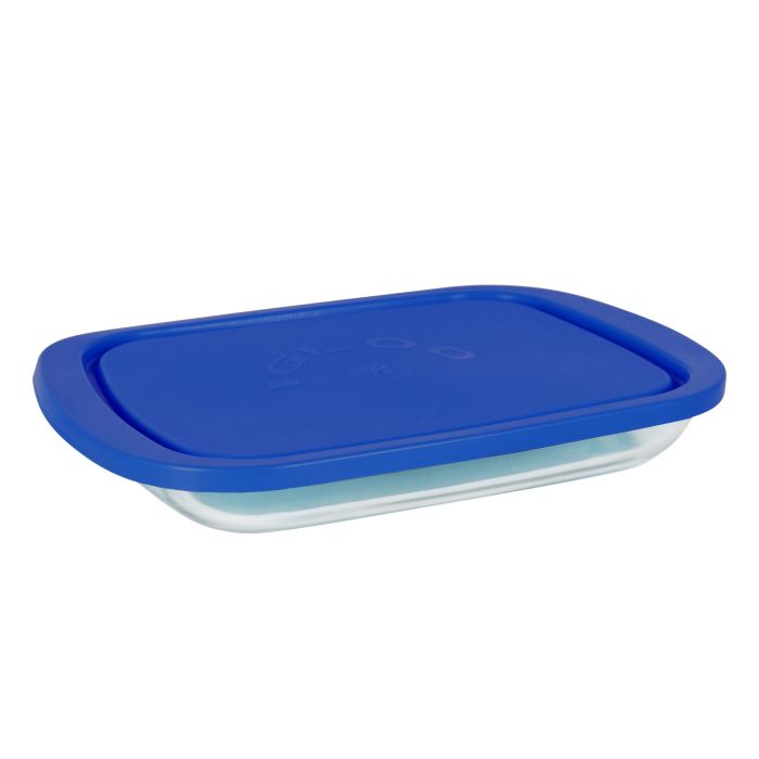 Borgonovo Fiambrera con Tapa Rectangular Plana Igloo 26x18.5 cm Azul (12 Unidades) 1 Borgonovo Fiambrera con Tapa Rectangular Plana Igloo 26x18.5 cm Azul (12 Unidades) 1