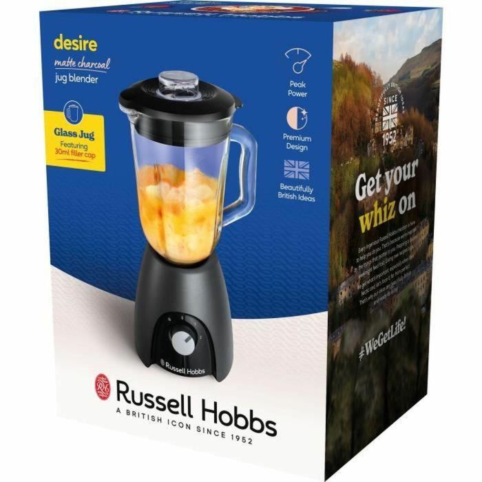 Licuadora - RUSSEL HOBBS - Desire Matte Charcoal - 650 W - 2 velocidades + Pulse - Negra 1