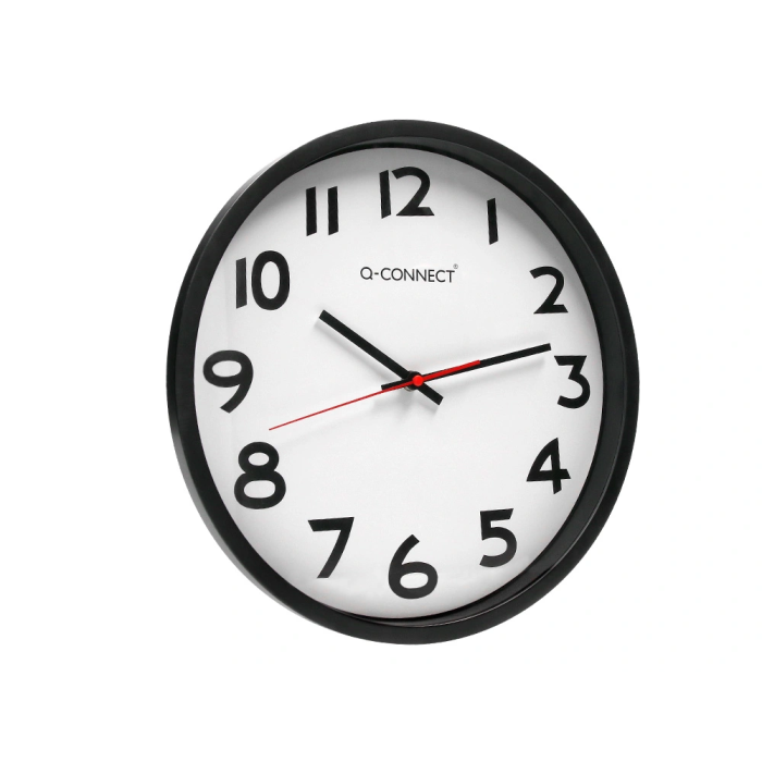 Reloj de Pared Q-connect Redondo Plástico Oficina 34 cm Marco Negro 4