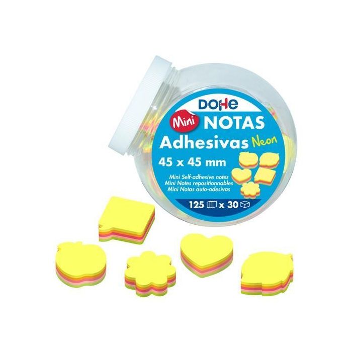 Dohe Mini Notas Adhesivas 45x45 mm 125H Diversas Formas Colores Surtidos Neón Expositor 30 Ud Dohe Mini Notas Adhesivas 45x45 mm 125H Diversas Formas Colores Surtidos Neón Expositor 30 Ud