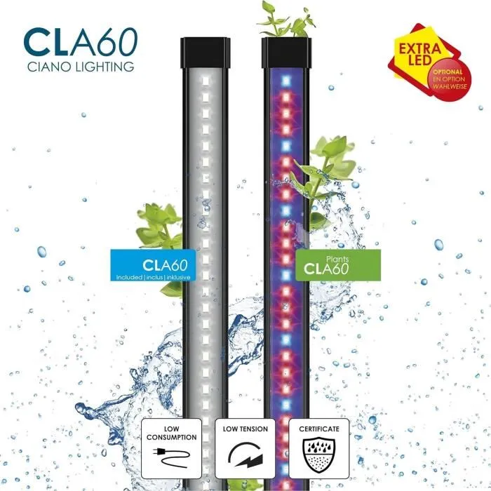Ciano Acuario 60 L con Filtro, LED y Calefacción, Espuma 30 PPI - CF80 - Negro 5 Ciano Acuario 60 L con Filtro, LED y Calefacción, Espuma 30 PPI - CF80 - Negro 5