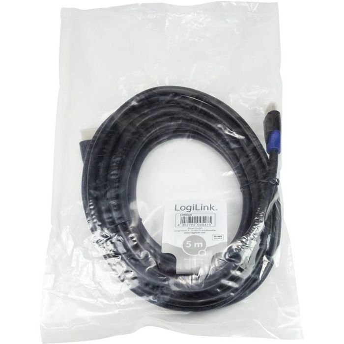 Logilink Cable HDMI 2.0 5m con Ethernet, 4K/60Hz, Ultra HD, Negro 4
