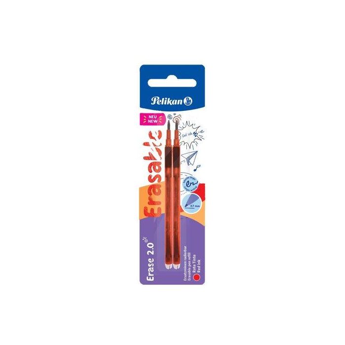 Pelikan erase 2.0 Recambio Roller Rojo - Blíster 2 Unidades