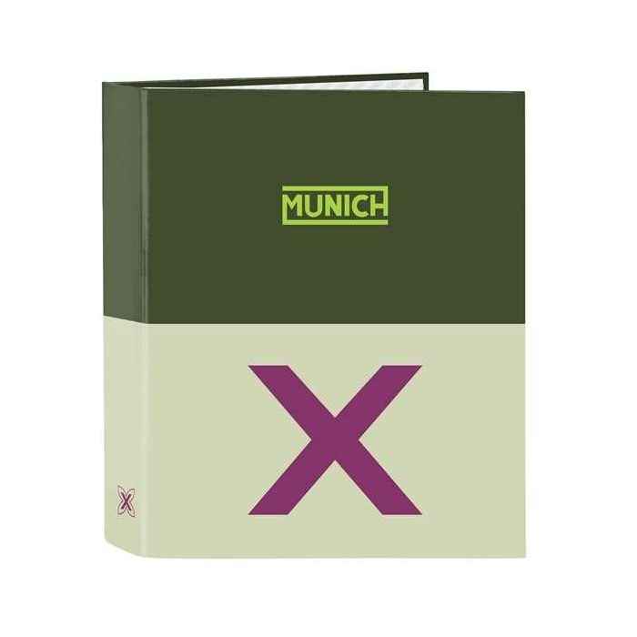Carpeta de anillas Munich Bright khaki Verde A4 27 x 33 x 6 cm