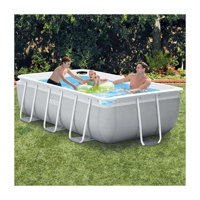Intex Piscina Rectangular Desmontable Prism Frame con Depuradora y Escalera 300x175x80cm 6