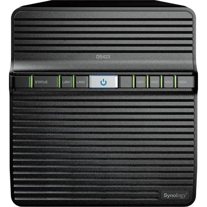 Synology DS423 Servidor de Almacenamiento NAS, Realtek RTD1619B, 2 GB DDR4, 0 TB de Capacidad, DiskStation Manager, Negro 3