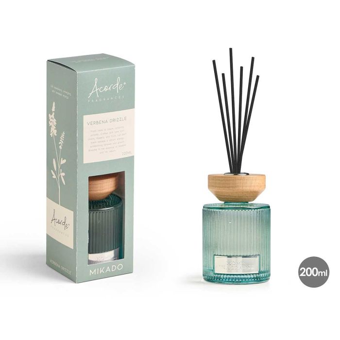 Acorde Mikado Redondo 200 ml Verbena Drizzle, 7x24x7 cm (8 Unidades) Acorde Mikado Redondo 200 ml Verbena Drizzle, 7x24x7 cm (8 Unidades)