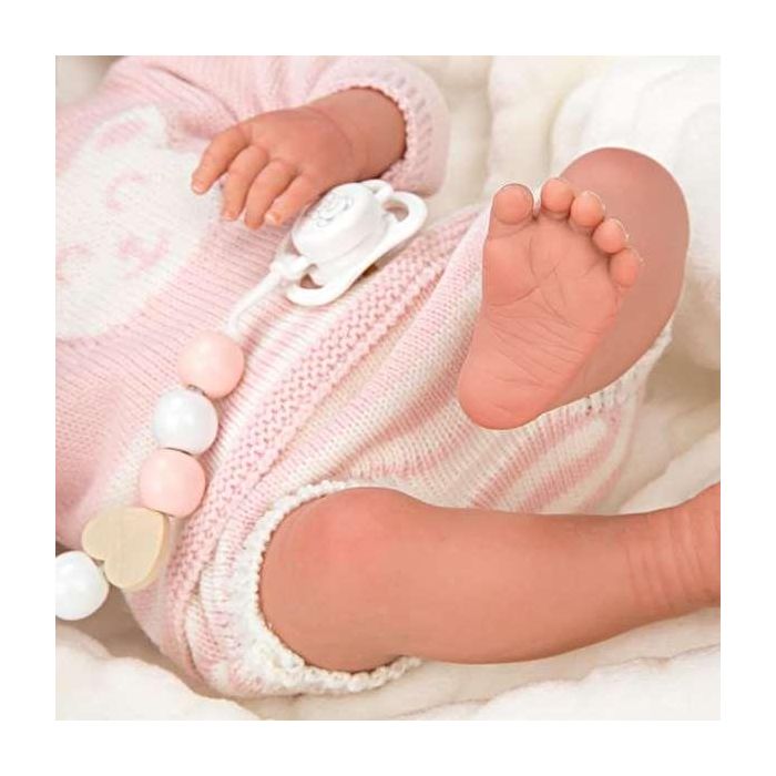 Muñeca reborn adriana con manta. incluye el chupete. (muñeco con peso)40 cm 10