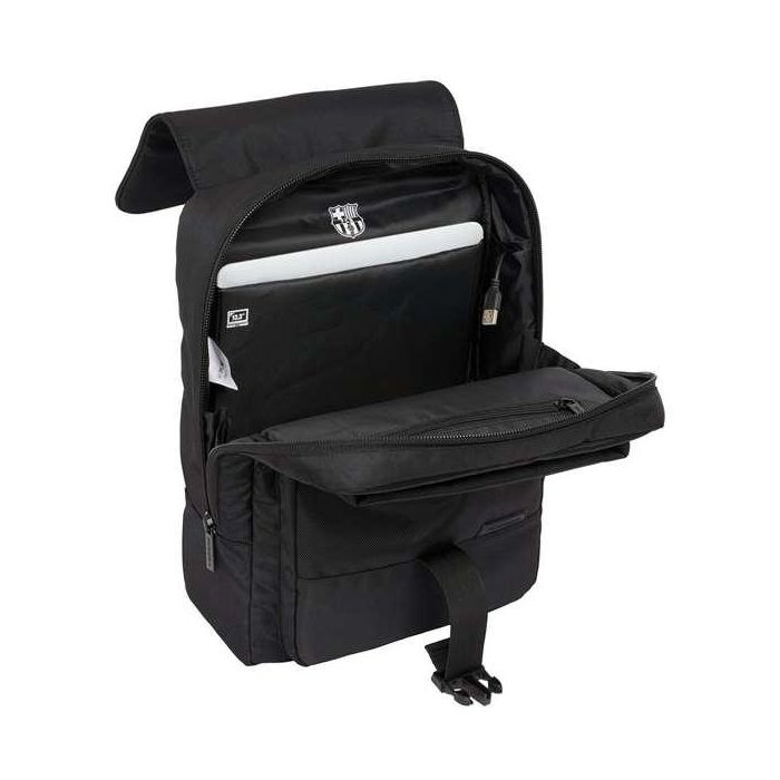 Mochila Safta Con Solapa Portatil 13,3''+Usb F.C. Barcelona Premium Black 120x290x390 mm 4